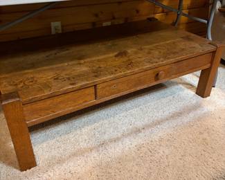 Antique wood coffee table