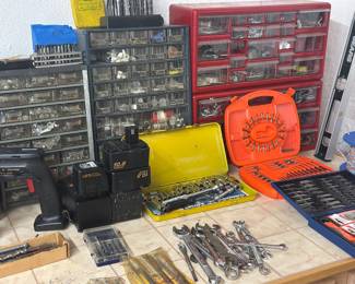 Variety of tools, hardware 