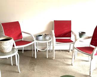 6 outdoor chairs: all new with tags 