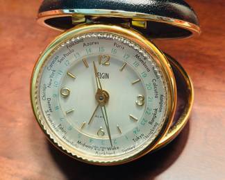 1960s Eligin (Japan) Folding Travel Clock