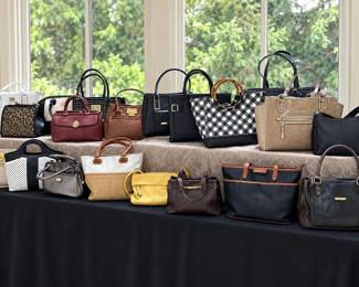 Many purses, several new with tags