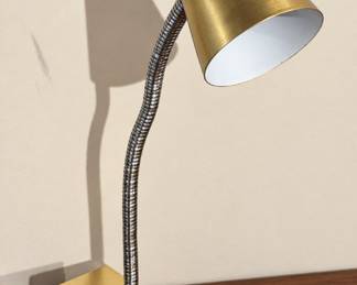 vintage brass gooseneck desk lamp