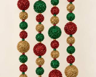 is a festive glitter ball Christmas garland 