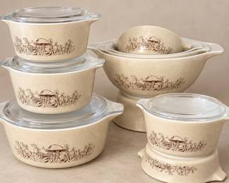 Vintage Pyrex Forest Fancies Mushroom Collection 