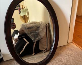 Beautiful  deep brown wooden Mirror
