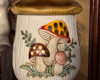 Vintage Sears “Merry Mushroom” canister 