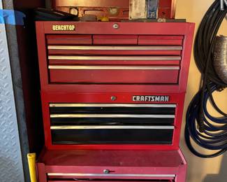 Three- piece tool box… two pieces (top and bottom) and one piece (center) Craftsman 