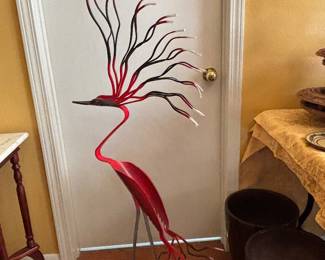 Art deco Bird sculpture crane/heron