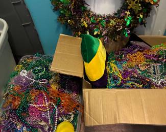 Mardi Gras beads and trinkets 