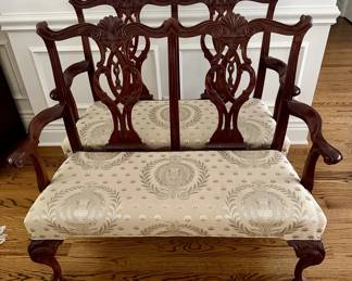 Hickory Chair Mahogany Chippendale Benches