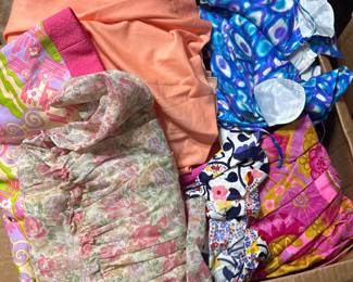 Overflowing boxes of 1960s and 1970s Mini and Maxi Dresses