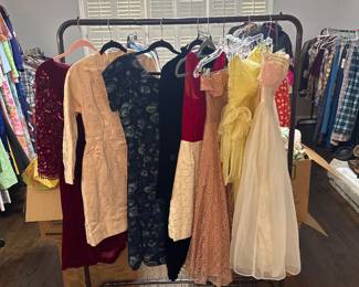 Vintage 50s 60s Formal Dresses Cupcake Dresses, Beaded Gowns, Bow Jacket, Velvet