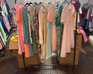 60s 70s Mini Dresses Boho, Novelty Print, Hippie, Cottagecore
