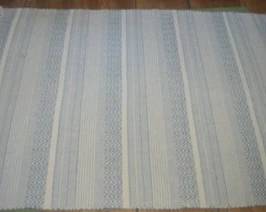 blue and white accent rug