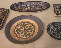 Blue and white plate decor