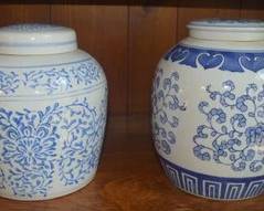 Blue and white decor