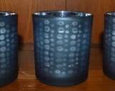 Blue candle votive holders