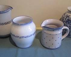 blue and white pottery decor