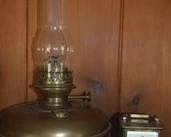 Hurricane lamp and clock