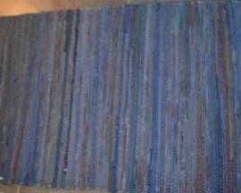 Blue rag rug