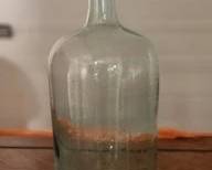 large vintage aqua water bottle