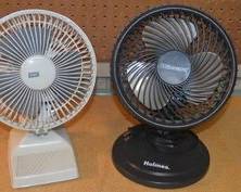two oscilaating fans