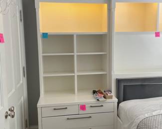 $850 -- White built-in Wall Unit Three Pieces