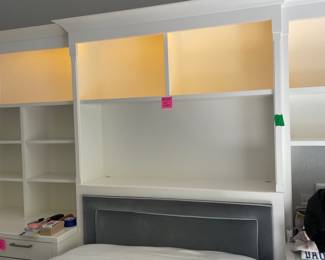 $850 -- White built-in Wall Unit Three Pieces