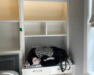 $850 -- White built-in Wall Unit Three Pieces