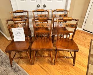 L Hitchcock Harvest Inn chairs set of six