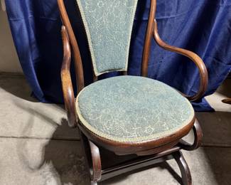 19th century wooden rocking chair