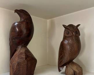 Carved wood decor