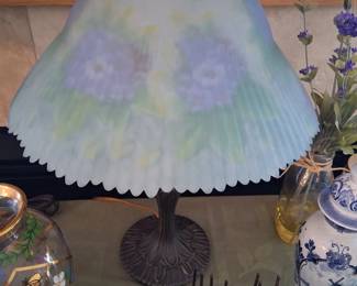 reverse painting on glass lamp
