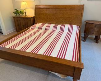 Pottery Barn king sleigh bed