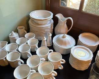 Pfaltzgraff heritage white stoneware dishes  