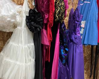 Vintage Formal dresses and poodle skirts 