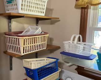 Tons of baskets for storage and organizing 