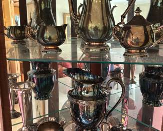 Silver plate serving pieces 