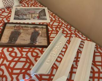 Wall shelves and art 
