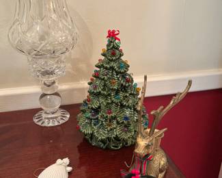 Vintage ceramic Christmas tree. Tested - Plugged in and it works 