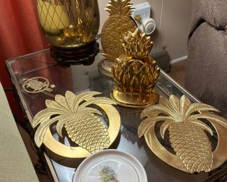 Brass pineapple decor 