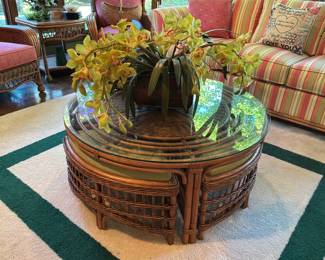 Raffles Round Cocktail Table by Braxton Culler