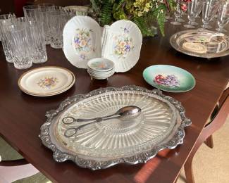 Beautiful serving pieces, glassware, china and more 