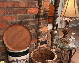 Oversized brass candlesticks 