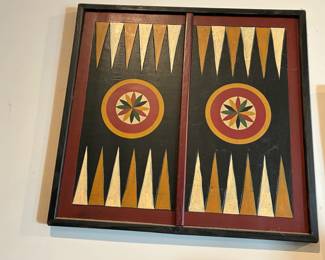 Backgammon game board decor