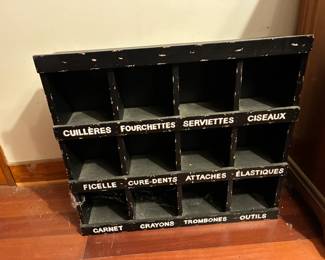 12 slot French storage or "toleware organizer" 19920-1950 era
