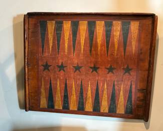 Backgammon game board decor
