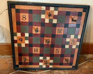 Gameboard with painted and numbered sections