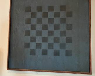 Folk Art Painted checkerboard 1850-1890 style