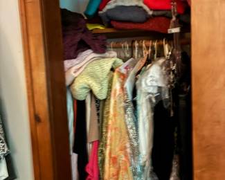 CLoset of vintage ladies clothing